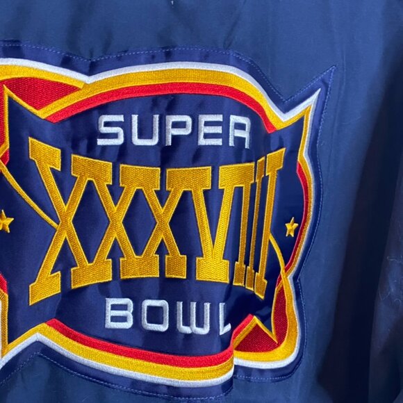 NFL Super Bowl windbreaker XXXVIII 2004 men's size XL - Picture 7 of 10